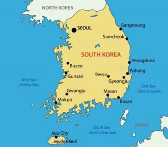 Map of South Korea